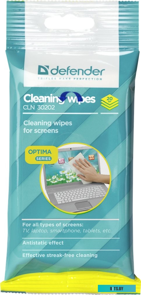 Влажные салфетки Defender CLN 30202 Optima (20 шт)
