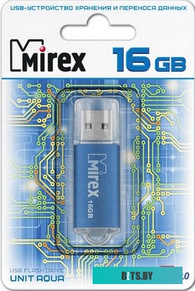 USB накопитель (Флешка) Mirex UNIT AQUA 16GB (13600-FMUAQU16)