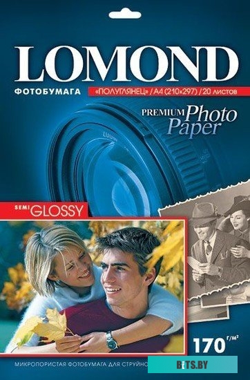 Фотобумага Lomond Полуглянцевая A4 170 г/кв.м. 20 л (1101305)
