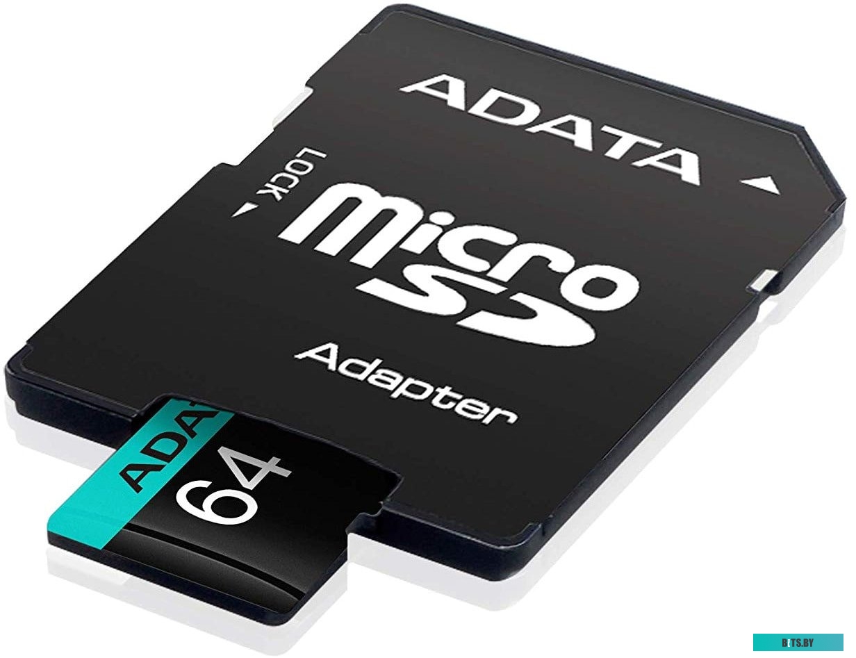 Карта памяти ADATA Premier Pro AUSDX64GUI3V30SA2-RA1 microSDXC 64GB (с адаптером)