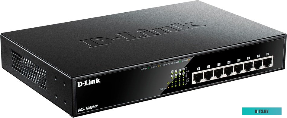 Коммутатор D-Link DGS-1008MP/B1A