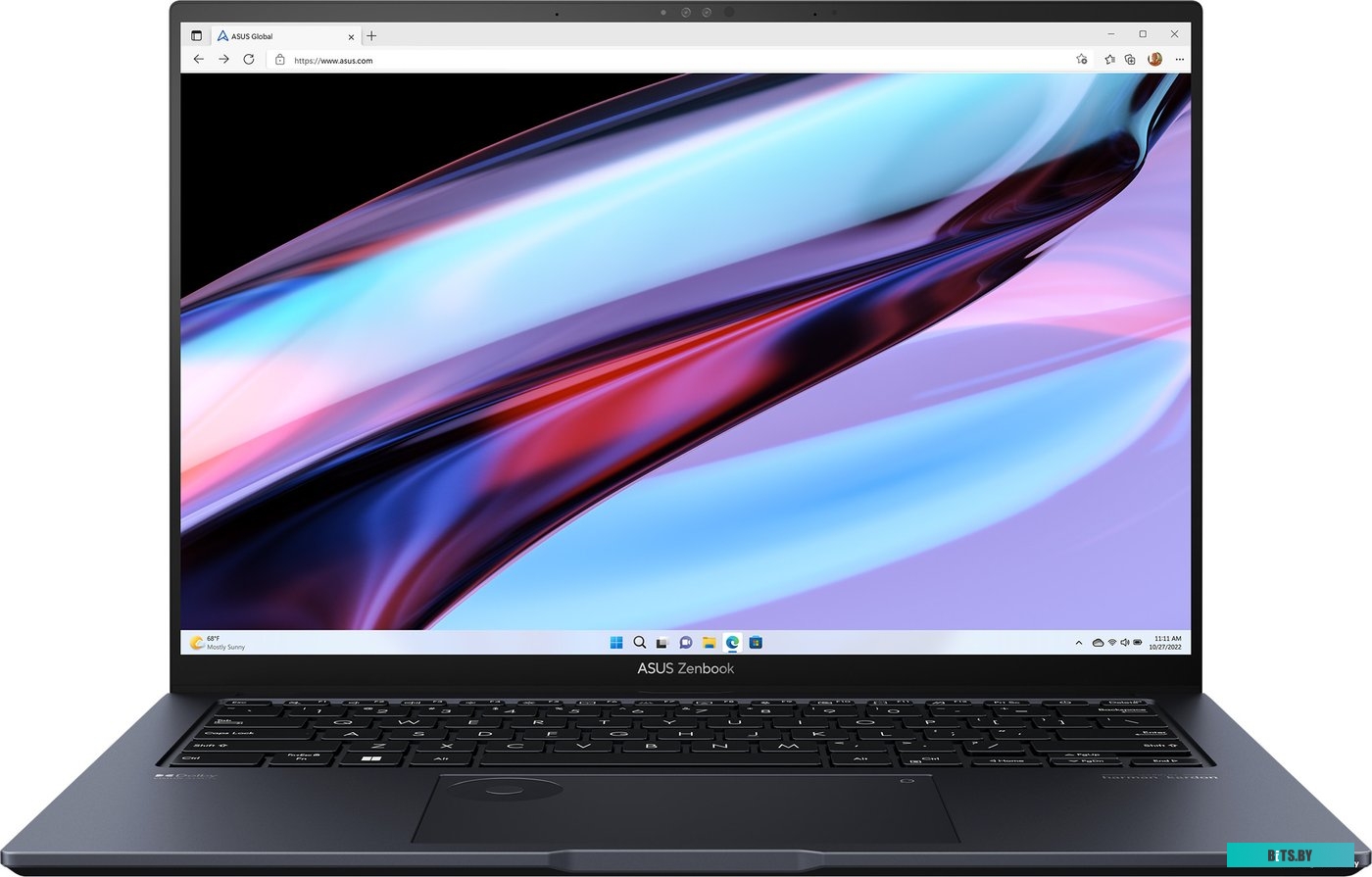 ASUS Zenbook UX6404VV-P1107X  [90NB11J1-M00540] Tech Black 14" { OLED Touch i7 13700H/16Gb/1TbSSD/RTX4060 8Gb/Win11Pro/+USB-RJ45/+ алюм корп; +чехол; 