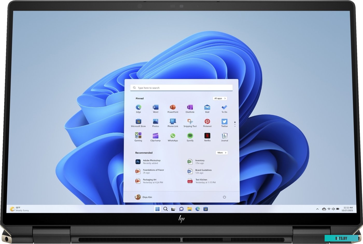 A1LJ5EA Ноутбук HP Spectre x360 14-eu0004ci Core Ultra 7 155H 16Gb SSD512Gb Intel Arc 14" OLED Touch 2.8K (2880x1800) Windows 11 Home black WiFi BT Ca