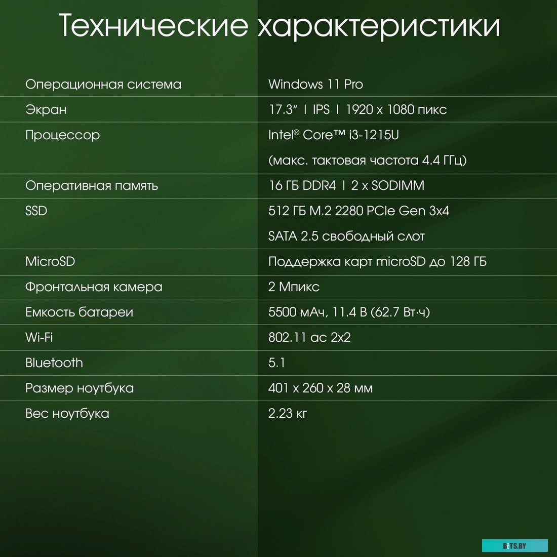 Ноутбук DIGMA PRO Fortis M DN17P3-ADXW04 DN17P3-ADXW04.