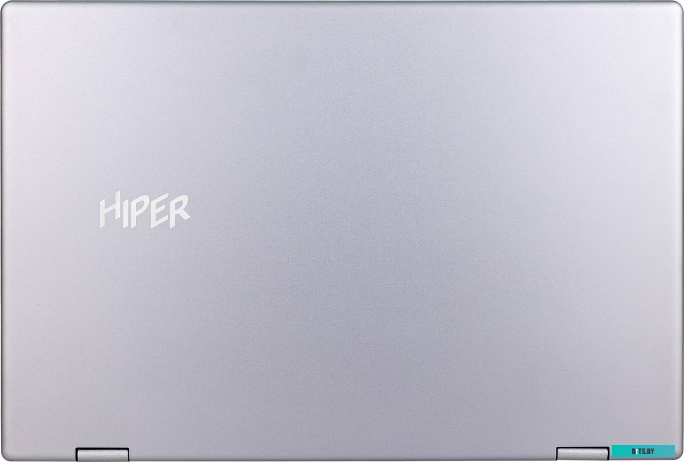 Ноутбук HIPER H1306O582DM SLIM 360 13.3"(FHD IPS)/Touch/Intel Core i5 1235U/8192Mb/256SSD/noDVD/Intel UHD Graphics/Cam/WiFi/38WHr/war 1y/1.26kg/Silver