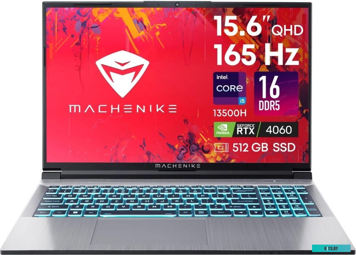 JJ00GL00ERU Ноутбук Machenike L15 Star 2K 15.6"(2560x1440 IPS 165Hz)/Intel Core i5 13500H(2.6Ghz)/16384Mb/512PCISSDGb/noDVD/Ext:nVidia GeForce RTX4060