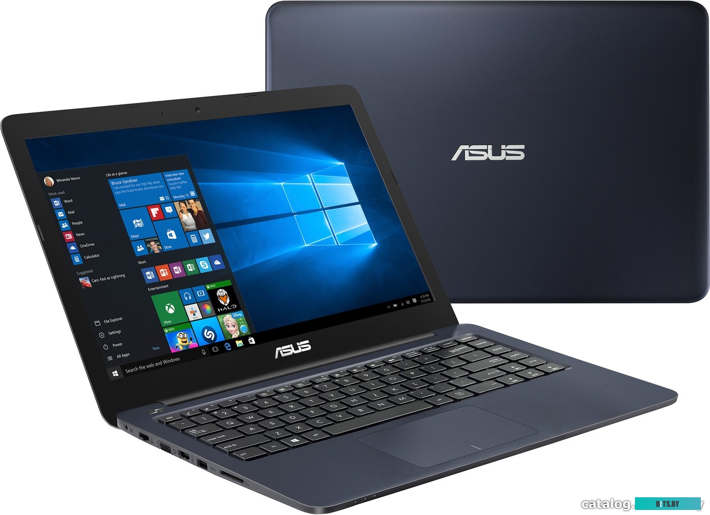 E402SA <Intel C N3050, 2ГБ, 500Гб, w/o ODD, 14"(1366x768), HDCam, WF, Bt, DOS, 2*USB, HDMI, VGA, LAN, Blue, 32WH>