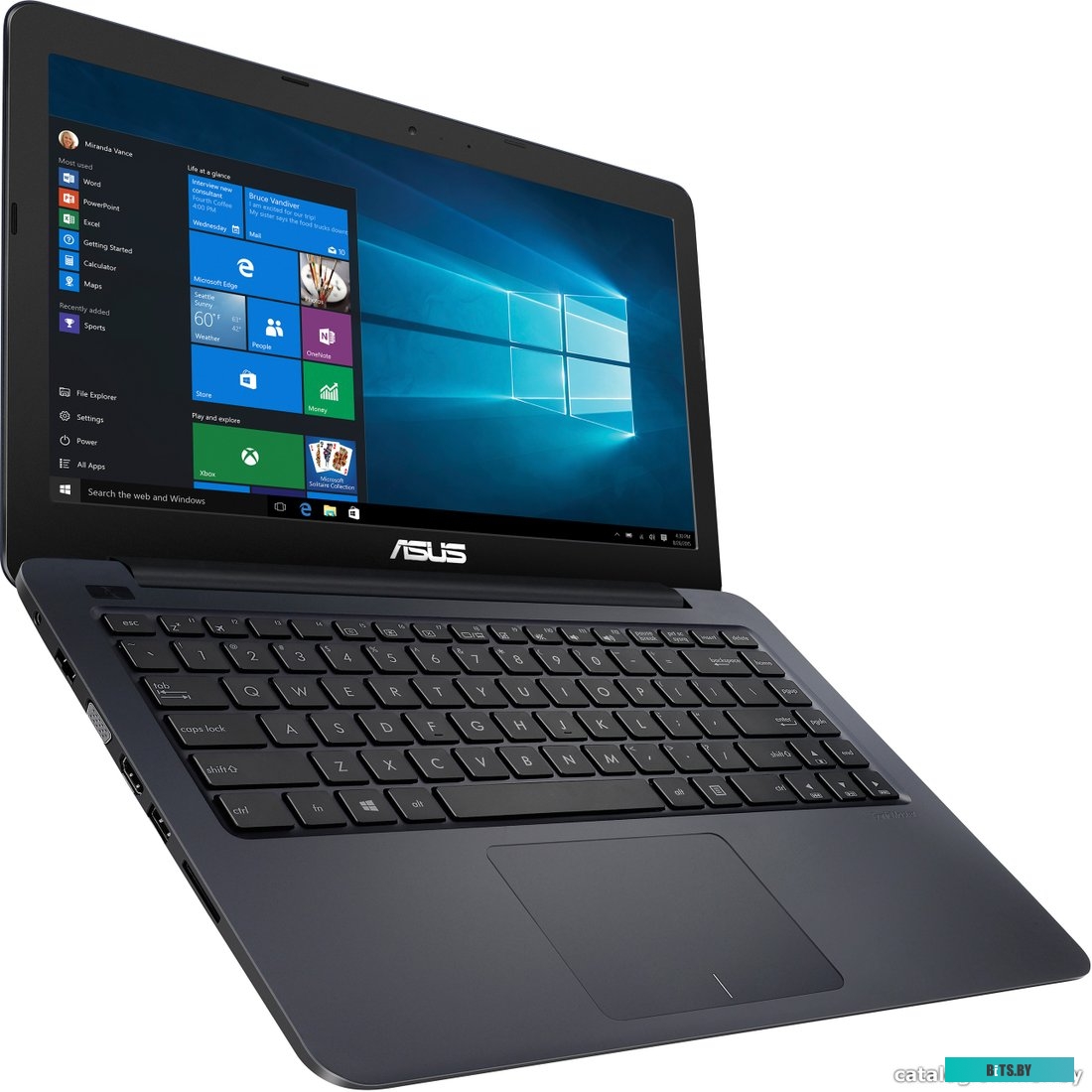 E402SA <Intel C N3050, 2ГБ, 500Гб, w/o ODD, 14"(1366x768), HDCam, WF, Bt, DOS, 2*USB, HDMI, VGA, LAN, Blue, 32WH>