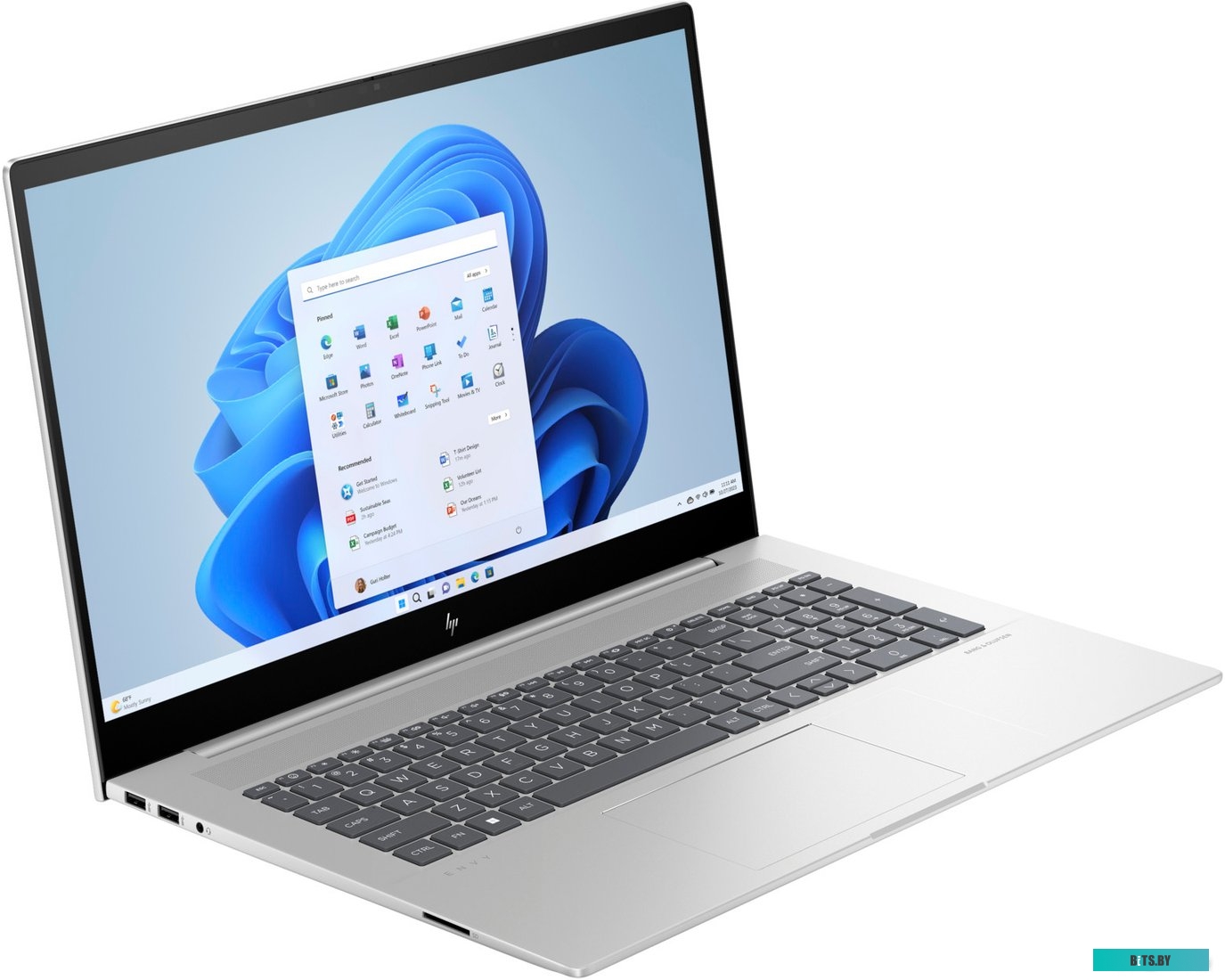 8F5Q3EA Ноутбук HP Envy 17-cw0007ci Core i7 13700H 16Gb SSD512Gb Intel Iris Xe graphics 17.3" IPS FHD (1920x1080) Windows 11 Home silver WiFi BT Cam (