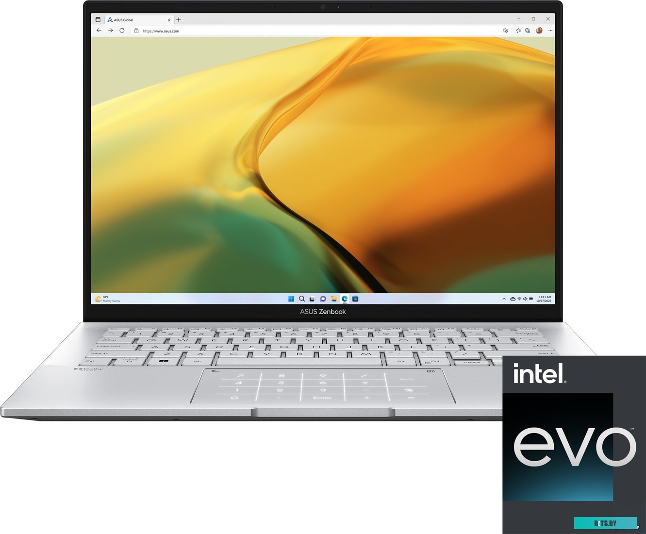 Ноутбук/ ASUS UX3402VA-KP147W 14"(2560x1600 (матовый) IPS)/Intel Core i5 1340P(1.9Ghz)/16384Mb/512PCISSDGb/noDVD/Int:Intel Iris Xe Graphics/Cam/BT/WiF