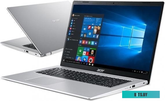 Ноутбук Acer A317-54-572Z Aspire 17.3'' FHD IPS/Intel Core i5-1235U/16GB/512GB SSD/Integrated/WiFi/BT/noOS/SILVER/2,3kg