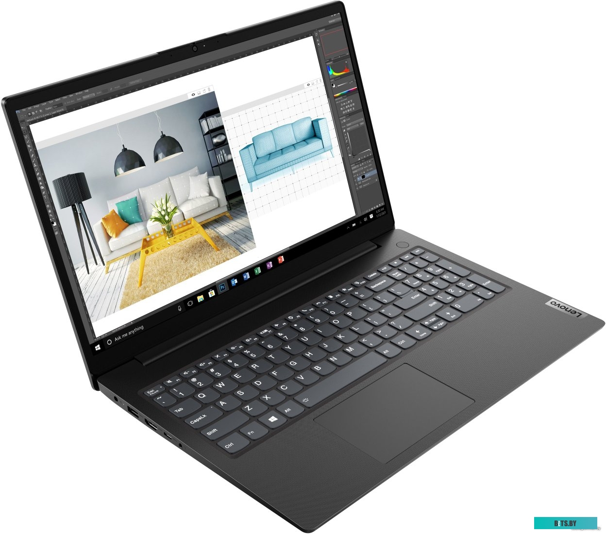 Ноутбук Lenovo V15 G2 ITL 15.6" FHD, Intel Core i3-1115G4, 8Gb, 256Gb SSD, noDVD,DOS, серый (82KB00Y3CD)*