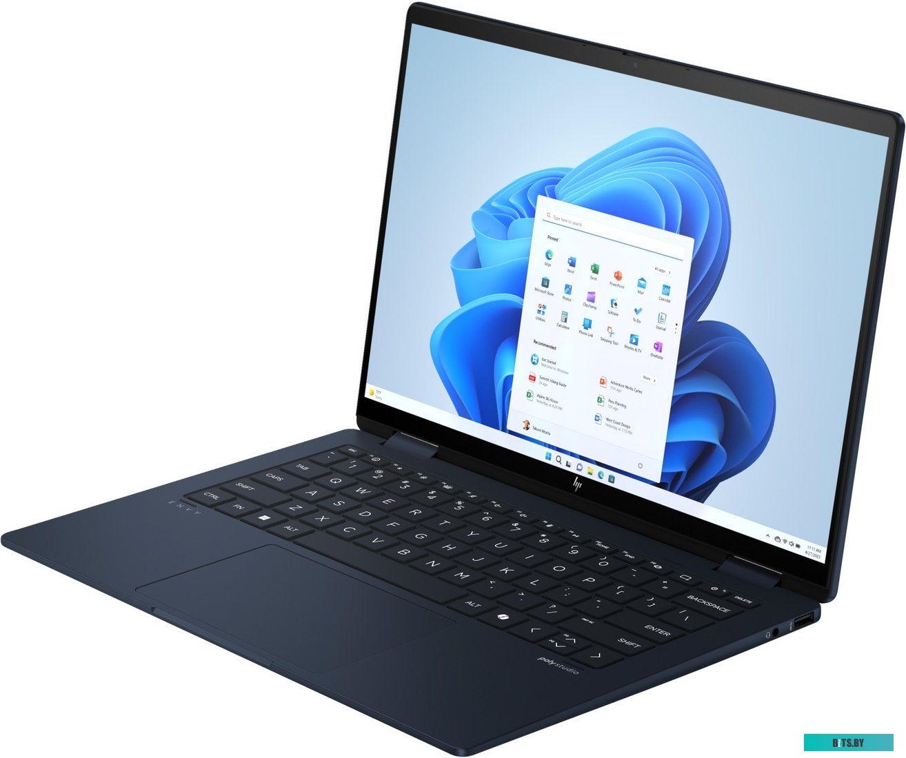 A1AB3EA Ноутбук HP Envy x360 14-fc0017ci Core Ultra 5 125U 16Gb SSD512Gb Intel Graphics 14" IPS Touch WUXGA (1920x1200) Windows 11 Home blue WiFi BT C