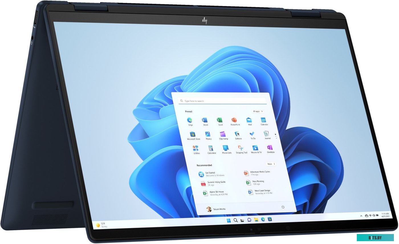 A1AB3EA Ноутбук HP Envy x360 14-fc0017ci Core Ultra 5 125U 16Gb SSD512Gb Intel Graphics 14" IPS Touch WUXGA (1920x1200) Windows 11 Home blue WiFi BT C