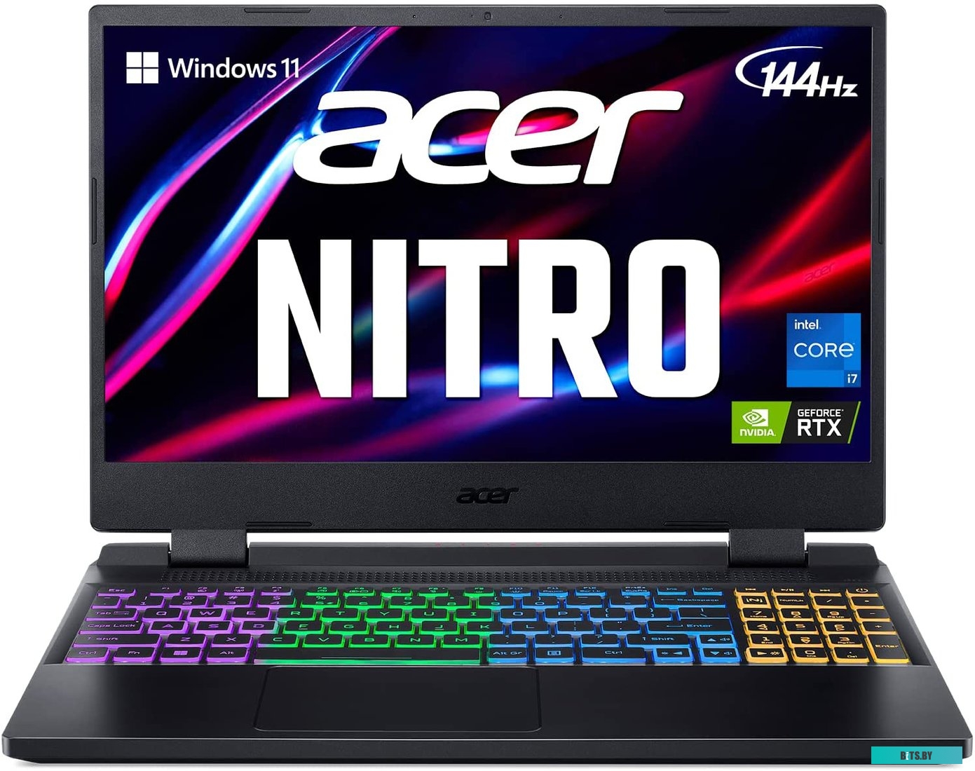 Ноутбук игровой Acer Nitro 5 AN515-58-527U NH.QFHCD.004, 15.6",  IPS, Intel Core i5 12450H 2ГГц, 8-ядерный, 16ГБ DDR4, 512ГБ SSD,  NVIDIA GeForce  RTX