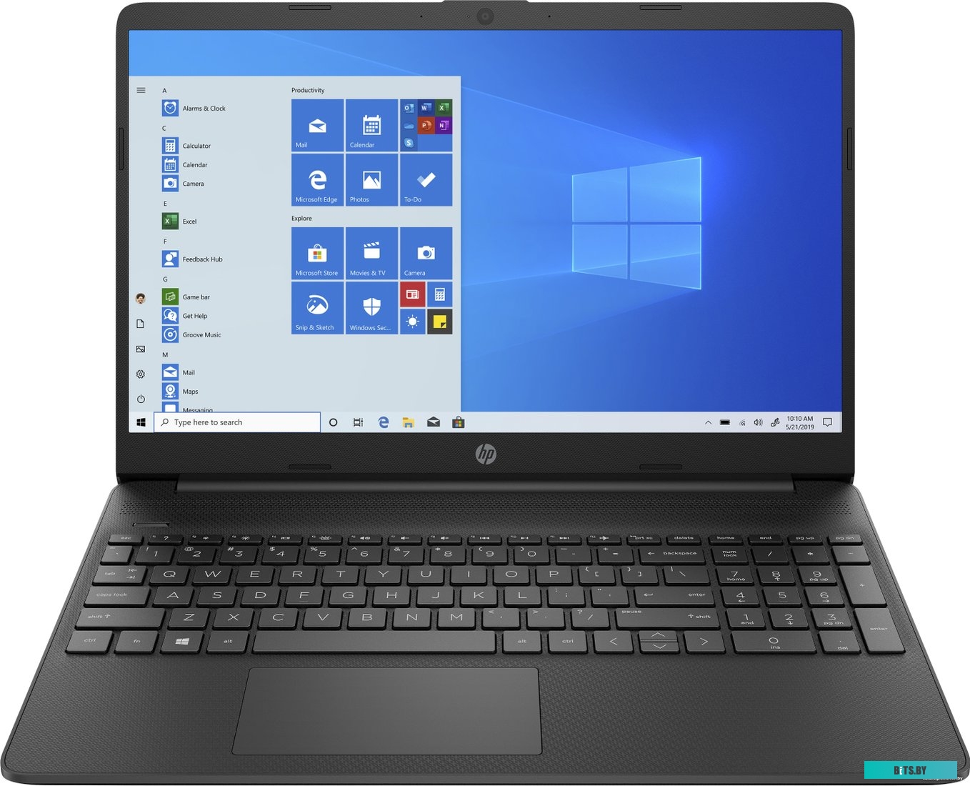 Ноутбук HP15 15s-eq2453ng (QWERTZY/RUS) 15.6" FHD, AMD R5-5500U, 8Gb, 256Gb SSD, no ODD, Win10 Home, серебристый*