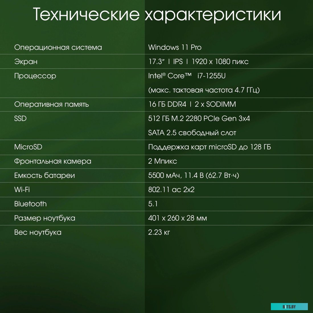Ноутбук Digma Pro Fortis M DN17P7-ADXW01
