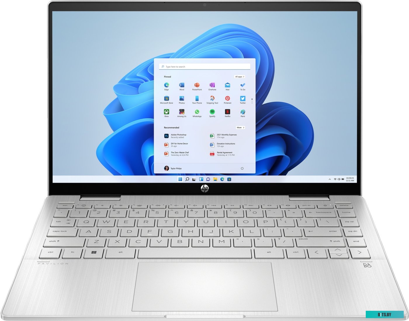 Ноутбук HP Pavilion x360 14-ek1006nia Core i5 1335U 8Gb SSD512Gb Intel Iris Xe graphics 14" IPS Touch FHD (1920x1080) Windows 11 Home silver WiFi BT C