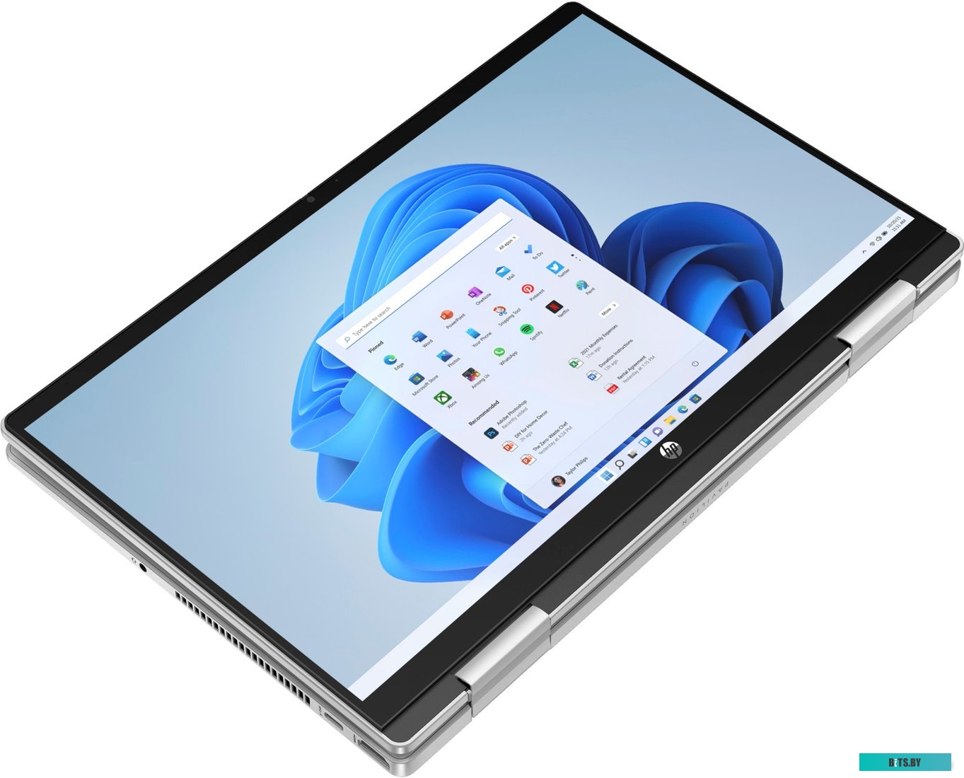 Ноутбук HP Pavilion x360 14-ek1006nia Core i5 1335U 8Gb SSD512Gb Intel Iris Xe graphics 14" IPS Touch FHD (1920x1080) Windows 11 Home silver WiFi BT C