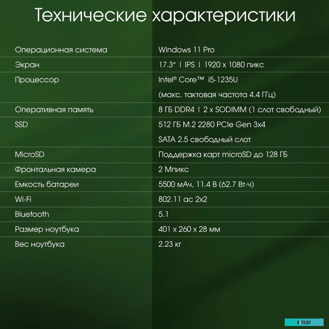 Ноутбук Digma Pro Fortis M DN17P5-8DXW01