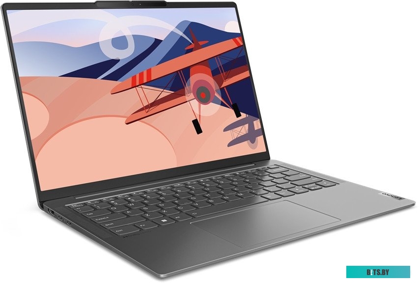 Ноутбук Lenovo Yoga Slim 6 14APU8 14"(2240x1400 IPS)/AMD Ryzen 5 7540U(3.2Ghz)/16384Mb/512SSDGb/noDVD/Int:AMD Radeon 740M/Cam/BT/WiFi/65WHr/war 1y/1.3