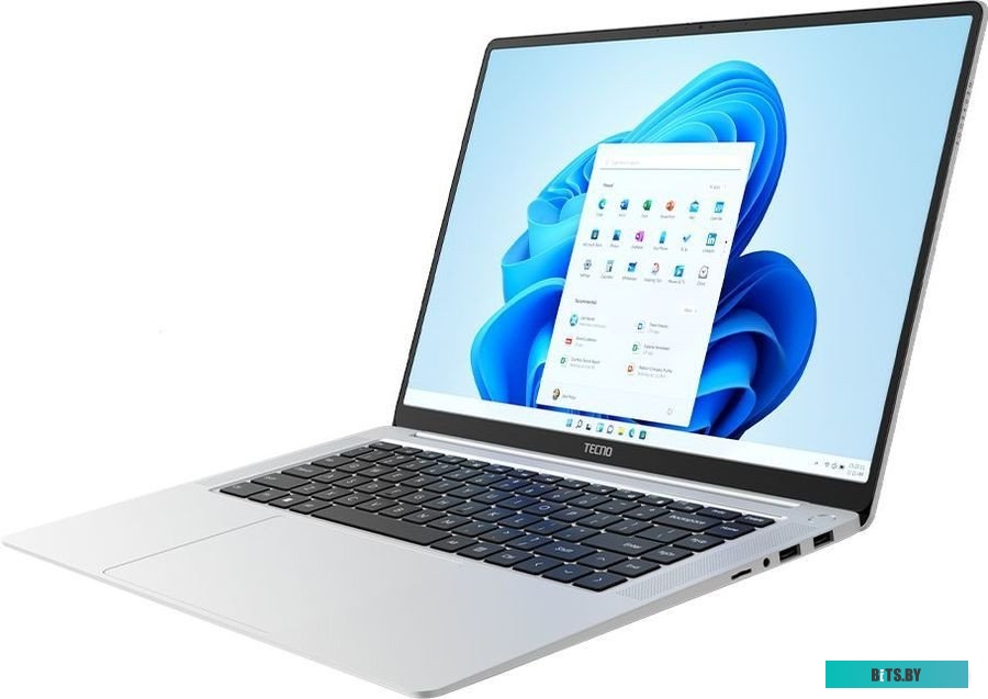 TECNO Megabook T1 T15DA Ryzen 5 5560U 16Gb SSD 512Gb AMD Radeon Graphics 15,6 FHD IPS Cam 70Вт*ч No OS Серый 4894947004940