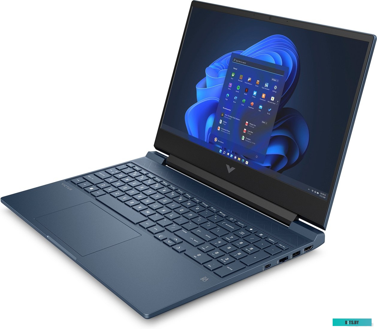 8F5J5EA Ноутбук HP Victus 15-fa1041ci Core i5 13500H 16Gb SSD512Gb NVIDIA GeForce RTX 3050 6Gb 15.6" IPS FHD (1920x1080) Free DOS blue WiFi BT Cam (8F
