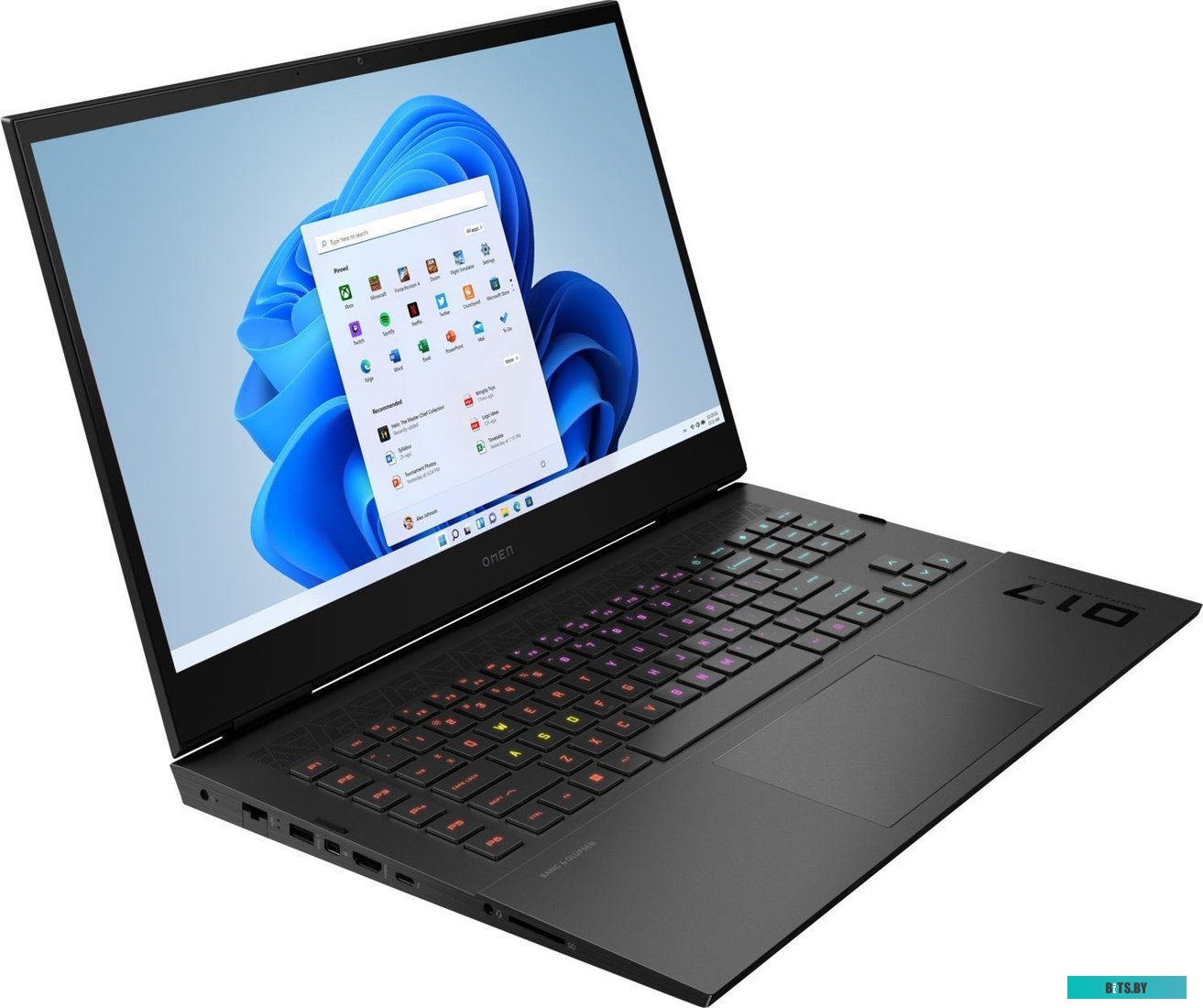 8F5P7EA Ноутбук HP Omen 17-ck2005ci Core i7 13900HX 32Gb SSD2Tb NVIDIA GeForce RTX4080 12Gb 17.3" IPS QHD (2560x1440) Free DOS black WiFi BT Cam (8F5P