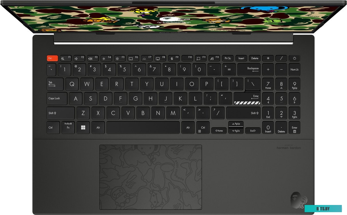 Ноутбук ASUS VivoBook S 15 K5504VA i5-13500H 16Gb SSD 512Gb Iris Xe Graphics 15,6 2.8K OLED 75Вт*ч Win11 Черный (BAPE Edition) K5504VA-MA344W 90NB0ZK5