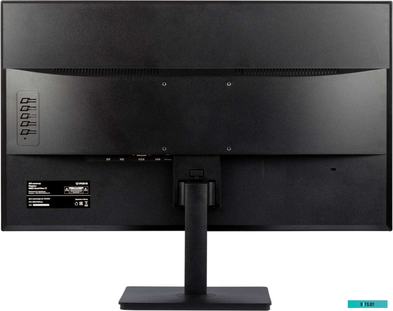 Монитор IRBIS SMARTVIEW27 LED Monitor 1920x1080, 16:9, IPS, 250 cd/m2, 1000:1, 3ms, 178°/178°, VGA, HDMI, DP, USB, PJack, Audio output, 75Hz, Tilt, VE