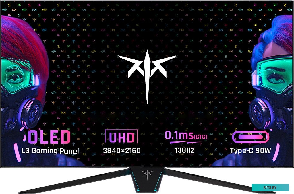 Монитор 42"; KTC G42P5 White (OLED, 3840x2160, HDMI+HDMI+DP+Type C 90W, USB 3.0 (1 in/2 out), 0.1 ms, 178°/178°, 450 cd/m, 135000:1, 138Hz, FreeSync/G