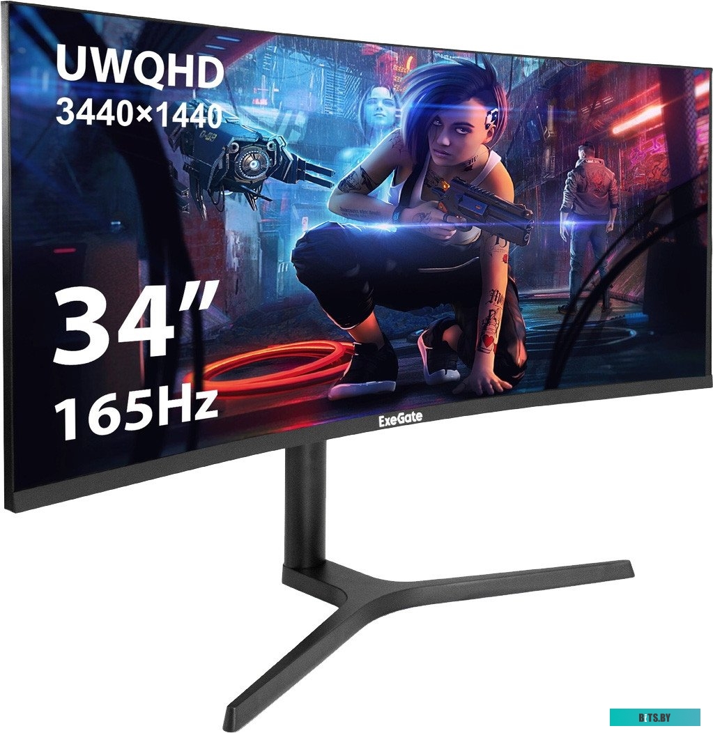 Монитор изогнутый игровой 165 Гц 34" ExeGate Combat EC3400TA EX297580RUS