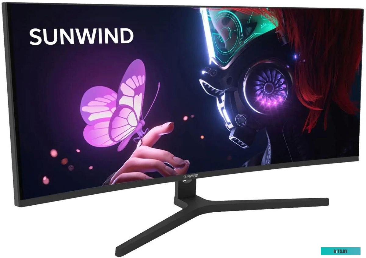 Монитор SunWind SM-34QV401 34", черный [sm34vg01]