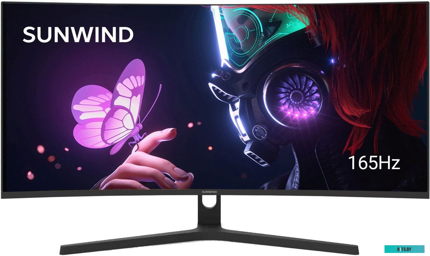 Монитор SunWind SM-34QV401 34", черный [sm34vg01]