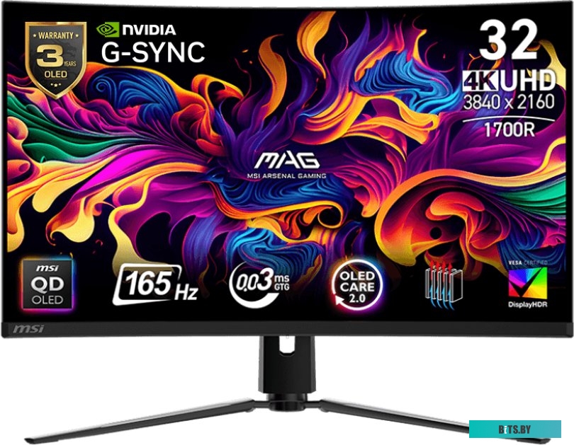 Монитор MSI 31.5" MAG 321CUP QD-OLED черный 9S6-3DD54T-003