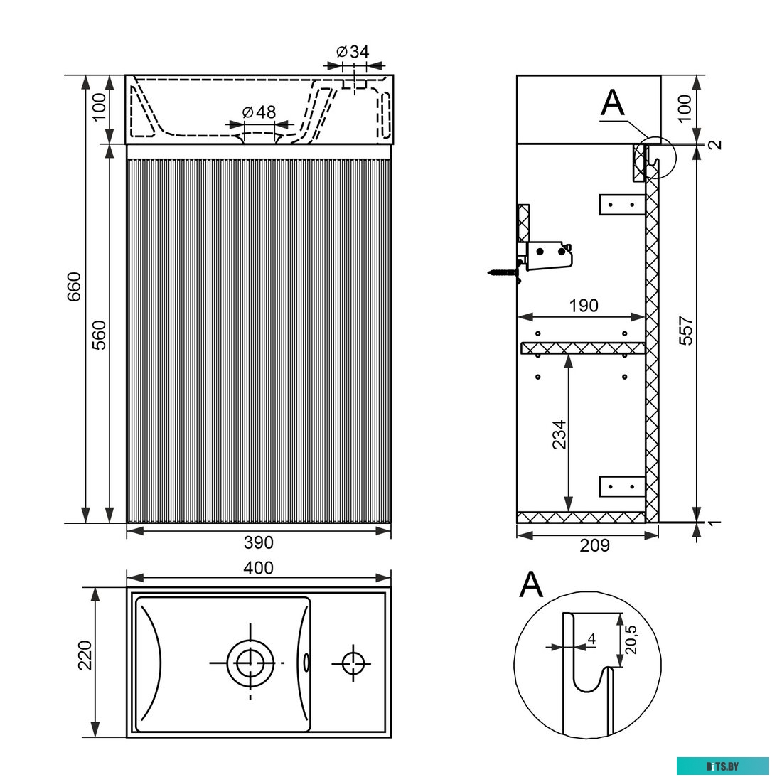 221V8 00/01 Монитор 21.5" Philips 221V8 (00/01) черный