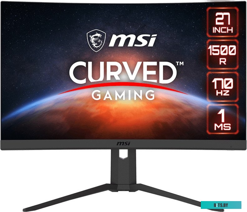 Монитор MSI 27" G27CQ4P E2 черный VA LED 1ms 16:9 HDMI матовая HAS 250cd 178гр/178гр 2560x1440 170Hz FreeSync Premium DP 2K 4.8кг
