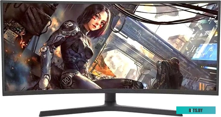 Монитор 34"; Lime X315A Black (VA, 3440x1440, 2xHDMI+2xDP+Audio out +DC, 1 ms, 178°/178°, 300 cd/m, 4000:1, 165Hz, Curved, G-sync)
