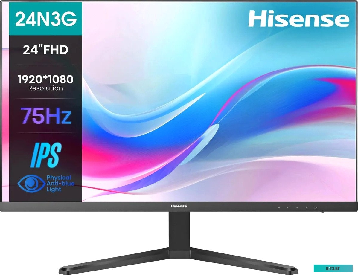 24N3G Монитор Hisense 23.8" 24N3G черный IPS LED 5ms 16:9 HDMI 1000:1 250cd 178гр/178гр 1920x1080 75Hz VGA FHD 3.1кг