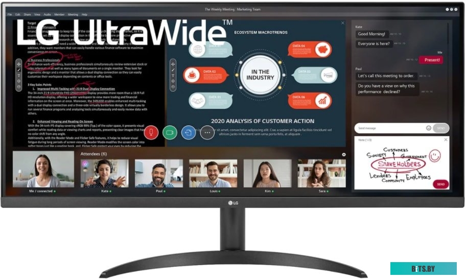 Монитор LG UltraWide 34WP500-B