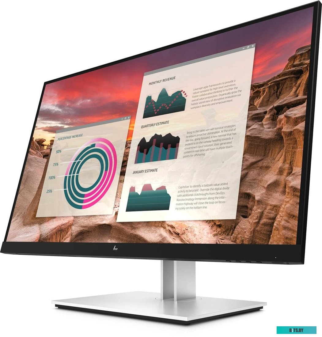 189T3AS Монитор HP 27" E27u G4 черный IPS 5ms 16:9 HDMI матовая HAS Piv 250cd 178гр/178гр 2560x1440 60Hz DP 2K USB 7.6кг