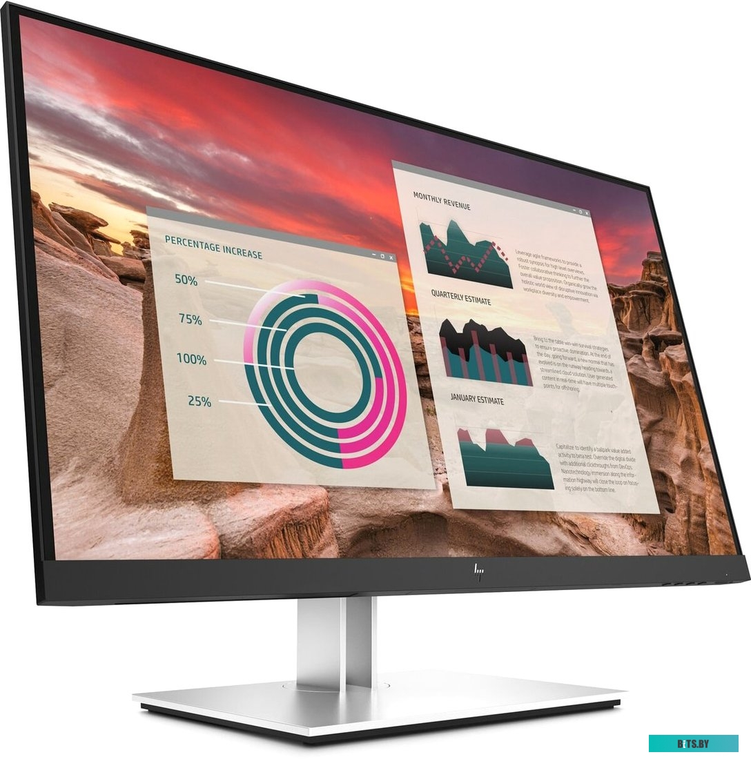 189T3AS Монитор HP 27" E27u G4 черный IPS 5ms 16:9 HDMI матовая HAS Piv 250cd 178гр/178гр 2560x1440 60Hz DP 2K USB 7.6кг