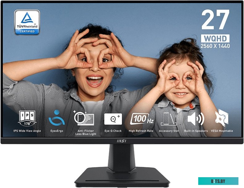 9S6-3PC3CM-041 Монитор 27" MSI PRO MP275Q 9S6-3PC3CM-041 2560x1440, 16:9, IPS Flat, 1ms(MPRT), 1300:1, 100M:1, 300nit, 178/178, 2xHDMI 2.0b, DP 1.2a, 
