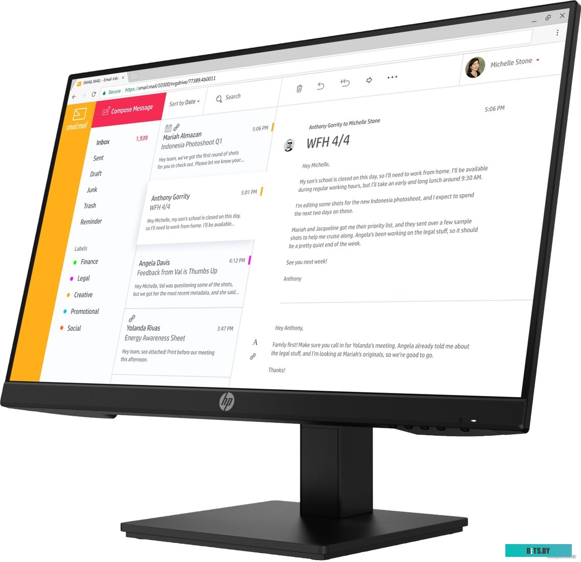 Монитор HP P24h <7VH44AA>