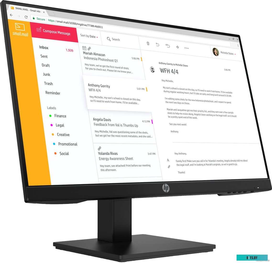 Монитор HP P24h <7VH44AA>