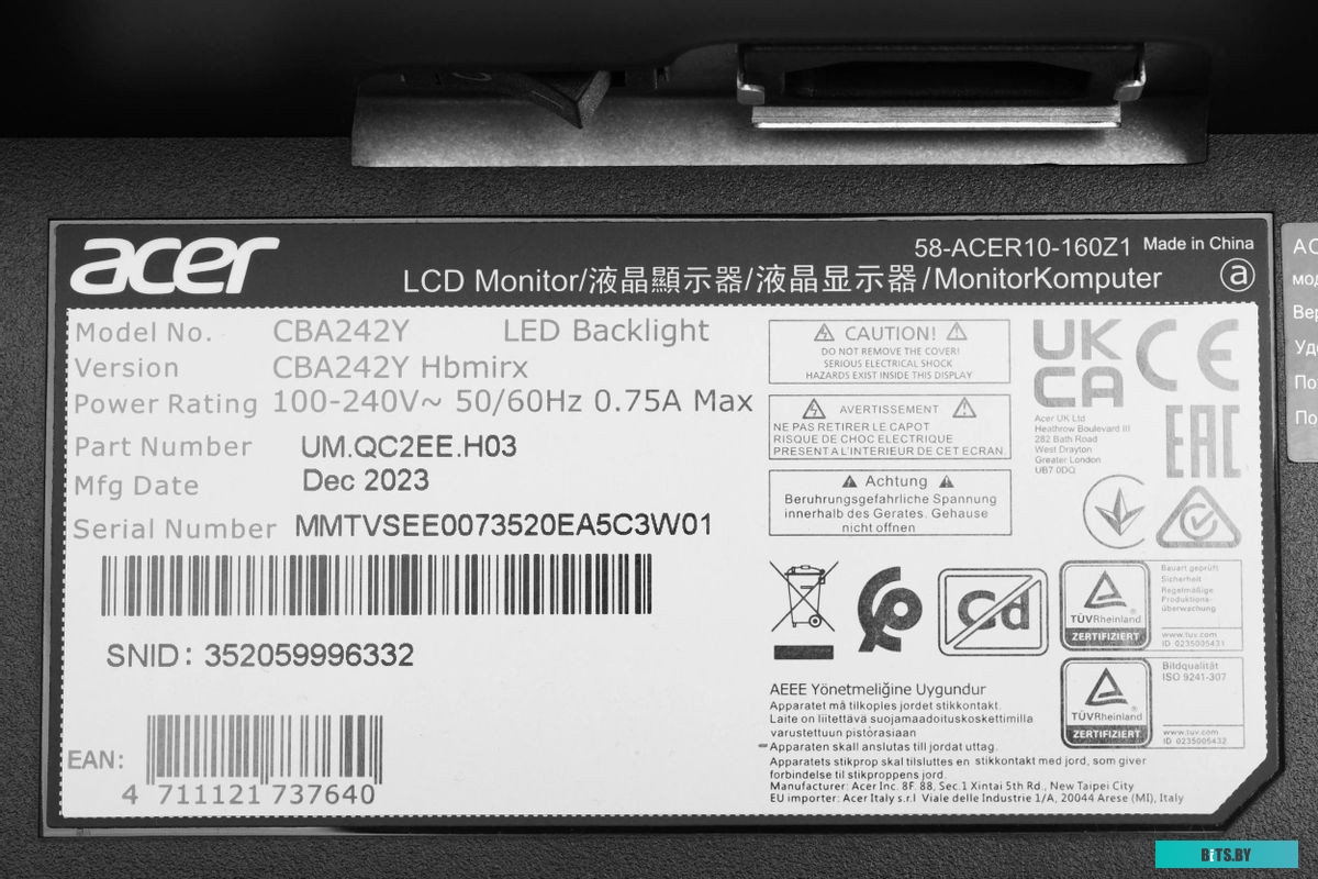 Монитор Acer CBA242YHbmirx UM.QC2EE.H03