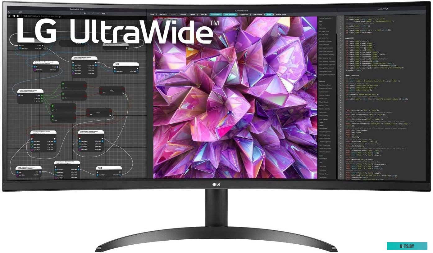 34WQ75C-B.ARUZ МОНИТОР 34" LG 34WQ75C-B Black (IPS, изогнутый, 3440x1440, 5 ms, 178°/178°, 300 cd/m, 1000:1, +2хHDMI 2.0, +DisplayPort 1.4, +4xUSB 3.0