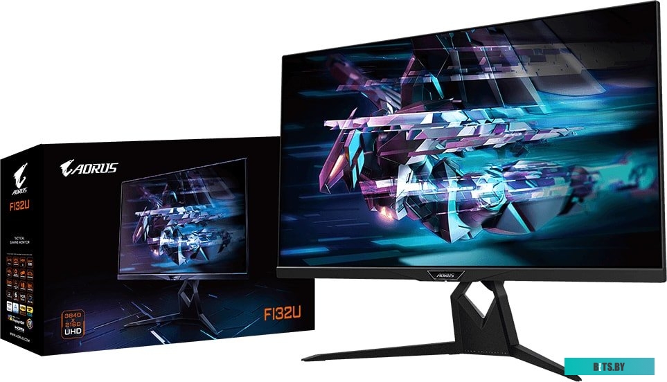 20VM0-AFI32UBA-1EKR Монитор Gigabyte 31.5" Aorus FI32U IPS 3840x2160 144Hz 350cd/m2 16:9