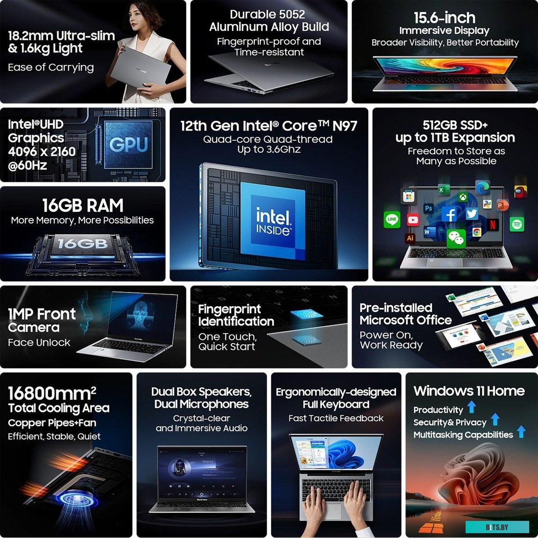 Ноутбук Blackview AceBook 8 N97 16/512GB GREY