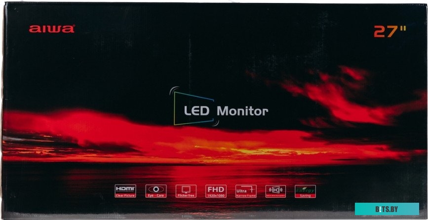 Монитор 27"; AIWA MD2705-K Black (IPS, 1920x1080, HDMI+DP, 1 ms, 178°/178°, 250 cd/m, 1000:1, 165Hz, MM, Pivot, внешн. БП)